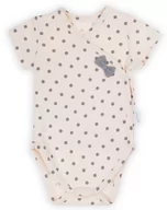 Body dla niemowląt - Body Niemowlęce Kopertowe Krótki Rękaw Kropki Łososiowe 68 Nicola - miniaturka - grafika 1