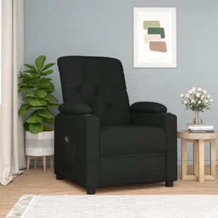 Lumarko Elektryczny fotel rozkładany, czarny, obity tkaniną - Fotele - miniaturka - grafika 1