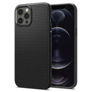Spigen LIQUID AIR ETUI NA IPHONE 12 PRO MAX MATTE BLACK 16743 - Etui i futerały do telefonów - miniaturka - grafika 1