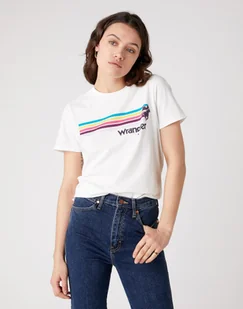 Damska koszulka t-shirt Wrangler HIGH RIB REGULAR TEE L - Koszulki i topy damskie - miniaturka - grafika 1