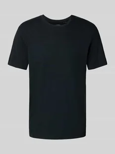 T-shirt z prążkowanym okrągłym dekoltem - Koszulki męskie - miniaturka - grafika 1