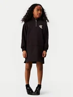 Sukienki i spódniczki dla dziewczynek - Calvin Klein Jeans Sukienka dzianinowa Teddy Monogram IG0IG02670 Czarny Regular Fit - miniaturka - grafika 1