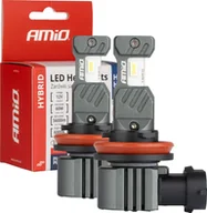 Żarówki samochodowe - AMiO Żarówki samochodowe led seria hybrid h8 h9 h11 h16 6000k canbus 60w amio-04116 - miniaturka - grafika 1