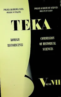 Teka Komisji historycznej tom VII - Książki o kulturze i sztuce - miniaturka - grafika 1