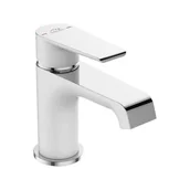 Baterie umywalkowe - Laveo Largo bateria umywalkowa stojąca z korkiem chrom/biały BAH 622D produkcji BAH 622D - miniaturka - grafika 1