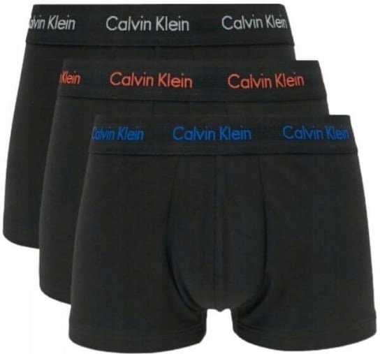 CALVIN KLEIN CZARNE BAWEŁNIANE BOKSERKI Z LOGO NA PASIE 3PAK S 6FA