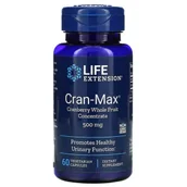 Suplementy naturalne - Life Extension - Cran-Max Koncentrat z Całych Owoców Żurawiny, 500 mg, 60 vkaps - miniaturka - grafika 1