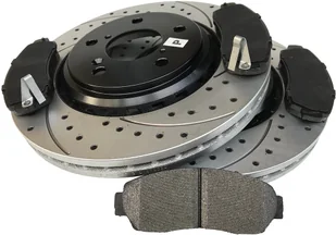 Przednie klocki + WIERCONE NACINANE tarcze hamulcowe Honda Odyssey 2015-2017 - Tarcze hamulcowe - miniaturka - grafika 2