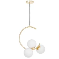 Lampy sufitowe - NOWOCZESNA LAMPA WISZĄCA ZŁOTA BONIO W3 - miniaturka - grafika 1