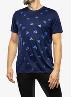 Koszulki sportowe męskie - Koszulka do biegania adidas Brand Love Graphic Tee - dark blue/blue fusion - miniaturka - grafika 1