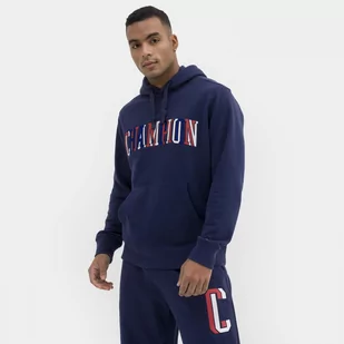 Męska bluza dresowa nierozpinana z kapturem CHAMPION Rochester Hooded Sweatshirt - granatowa - Bluzy sportowe męskie - miniaturka - grafika 1