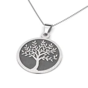 Zawieszki - Zawieszka srebrna drzewko szczęścia - miniaturka - grafika 1