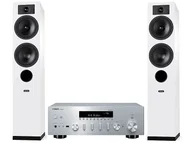 Zestaw stereo YAMAHA MusicCast R-N600A Srebrny + Indiana Lane Tesi 5 Biały