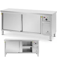 Piece, kotły  i płyty grzejne gastronomiczne - Szafa grzewcza podgrzewacz do talerzy 30-80 C 180 x 60 x 85 cm 2.4kW - miniaturka - grafika 1