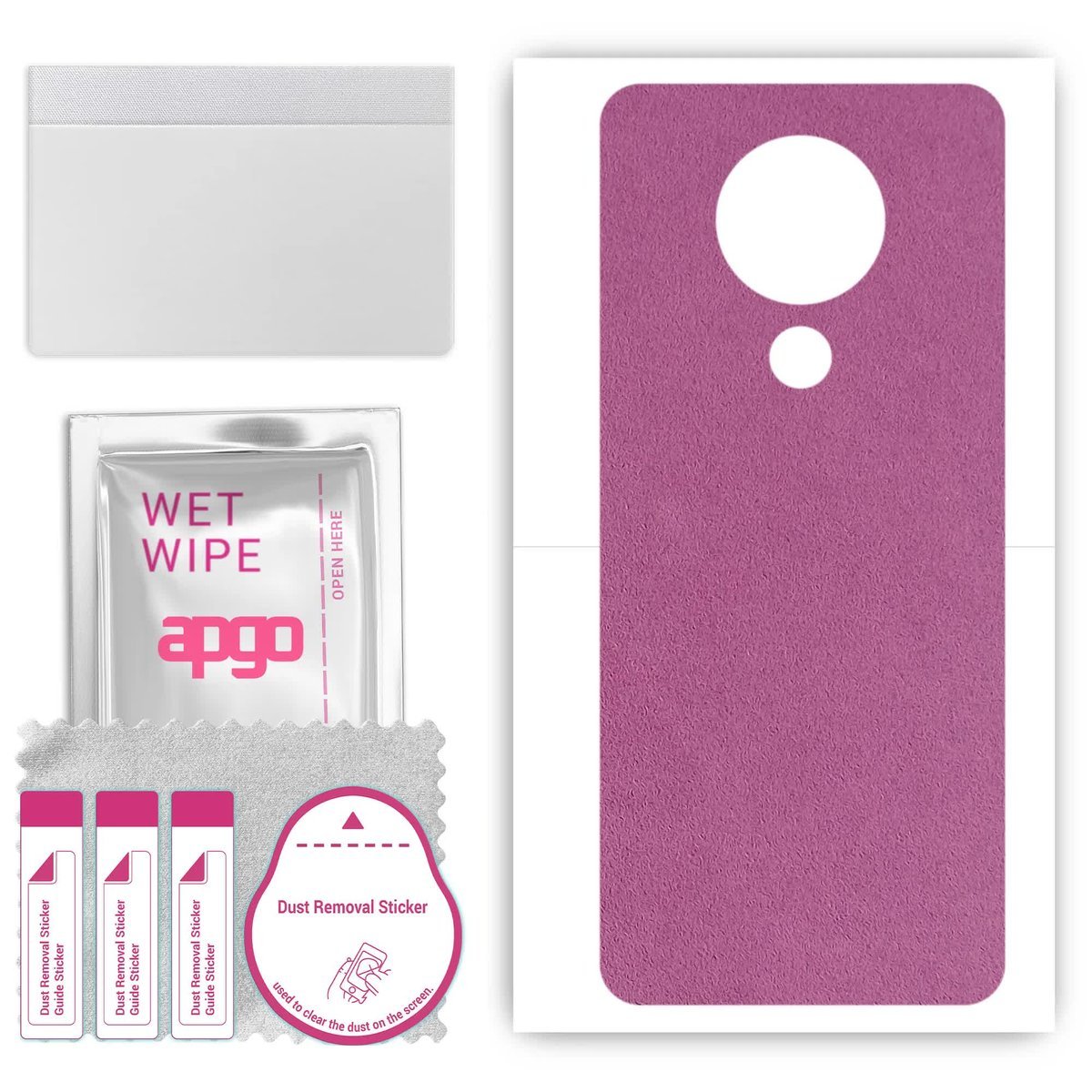 Folia naklejka skórka strukturalna na TYŁ Zamsz do Nokia 5.3 - Zamsz Fioletowy - apgo SKINS