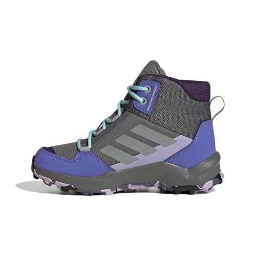 adidas Uniseks - dzieci TERREX AX4R MID HIKING SHOES, grey four/matte silver/semi flash aqua, 31 1/2 EU