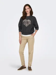 ONLY Bluza w kolorze antracytowym - Bluzy damskie - miniaturka - grafika 1