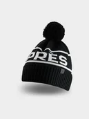 Czapki damskie - 4F Czapka zimowa z dodatkiem wełny damska - czarna S - miniaturka - grafika 1