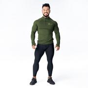 Koszulki sportowe męskie - Męska koszulka techniczna Olimp – Men Functional Zip Longsleeve-3XL - miniaturka - grafika 1