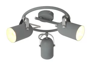 Candellux Plafon LAMPA sufitowa GRAY 98-66497 okrągła OPRAWA natynkowa SPOT regulowane reflektorki szare 98-66497 - Lampy sufitowe - miniaturka - grafika 1