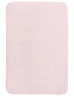 DYWANIK ŁAZIENKOWY RÓŻOWY GŁADKI MIĘKKI GĘSTY MODNY MOŻNA PRAĆ W PRALCE 50x80CM - Dywaniki łazienkowe - miniaturka - grafika 1