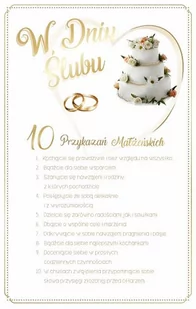 Kartka na ślub 10 Przykazań Małżeńskich SAB 31 - Kartki okolicznościowe i zaproszenia - miniaturka - grafika 1