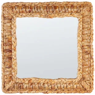 Lustro ścienne z hiacyntu wodnego 52 x 52 cm naturalny LANGLI Lumarko! - Lustra - miniaturka - grafika 1