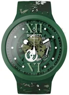 Zegarki męskie - Zegarek Swatch SB05G104 CAMOFLOWER GREEN - miniaturka - grafika 1