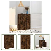 Szafki na buty - The Living Store Szafka na buty dąb wędzony 60x35x84 cm materiał drewnopochodny - miniaturka - grafika 1