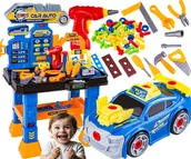 Mały majsterkowicz - WARSZTAT MECHANIKA SAMOCHODOWEGO Zabawkowe Narzędzia Wkrętarka Wiertarka - miniaturka - grafika 1