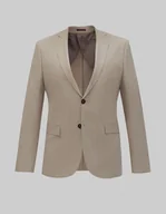 Marynarki męskie - marynarka do zestawu godrano beżowy slim fit - miniaturka - grafika 1