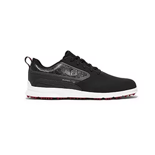 Footjoy Męskie buty do golfa Superlites Xp, czarne, białe, czerwone, 10 UK - Buty sportowe męskie - miniaturka - grafika 1