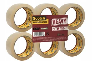 Taśma klejąca pakowa 3M Scotch HEAVY transp 6szt - Taśmy klejące - miniaturka - grafika 1