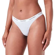 Majtki damskie - Calvin Klein - Idealnie dopasowane stringi - bielizna damska - beżowa - 72% poliamid, 28% elastan - logo Calvin Klein - niski stan - rozmiar XS, Lód arktyczny, M - miniaturka - grafika 1