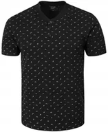 Koszulki męskie - T-SHIRT Męski Koszulka w Serek CZARNA Bawełna Pika TINO 2XL Pako Jeans - miniaturka - grafika 1