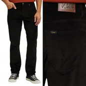 Spodnie męskie - Lee STRAIGHT FIT MVP Extreme Motion Black wygodne spodnie sztruksy W33 L34 - miniaturka - grafika 1