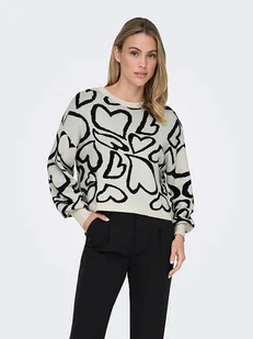 ONLY Sweter w kolorze czarno-szarym - Swetry damskie - miniaturka - grafika 1