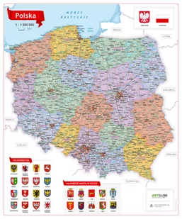 ArtGlob, Polska - mapa zdrapka na podkładzie 1:1 500 000 - Atlasy i mapy - miniaturka - grafika 1