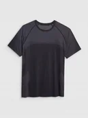 Koszulki męskie - 4F KOSZULKA MĘSKA TRENINGOWA SZYBKOSCHNĄCA FNK M1457 CZARNY ALLOVER XXL - miniaturka - grafika 1