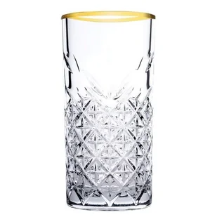 Komplet 4 wysokich szklanek Timeless Gold 295 ml PASABAHCE - Szklanki - miniaturka - grafika 1