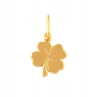 Wisiorki - Złota Przywieszka Koniczynka 585 0.75 g Rodium - miniaturka - grafika 1