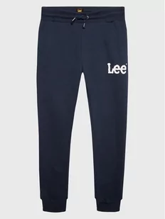 Lee Spodnie dresowe LEE0011 Granatowy Regular Fit - Spodnie i spodenki dla dziewczynek - miniaturka - grafika 1