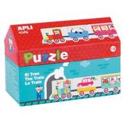 Puzzle - Apli Kids Puzzle w kartonowym domku Kids - Pociąg 3+ - miniaturka - grafika 1