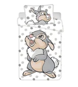 Pościel dla dzieci - Pościel 100x135 Królik biała szara poszewka 40x60 August - miniaturka - grafika 1