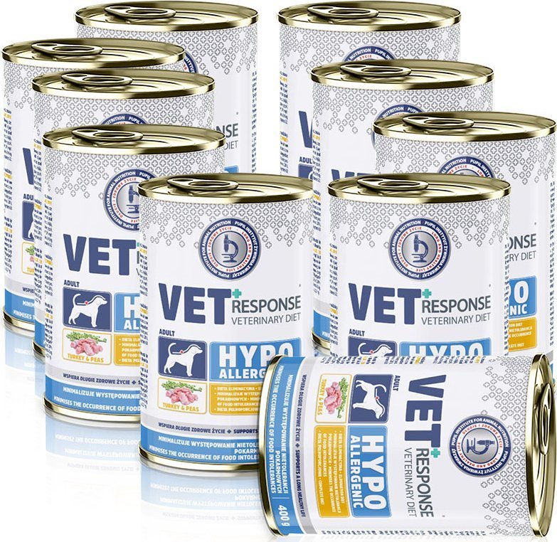 Vet Response Karma mokra dla psa VET RESPONSE HYPOALLERGENIC indyk 10x400 g