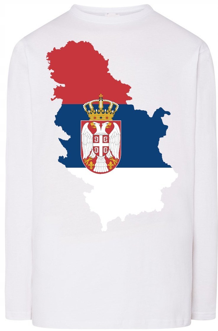 Serbia Męski Longsleeve Modny Nadruk Rozm.XS