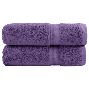 vidaXL Ręczniki premium SOLUND 2 szt., fioletowe, 50x100 cm, 600 g/cm² - Ręczniki - miniaturka - grafika 1