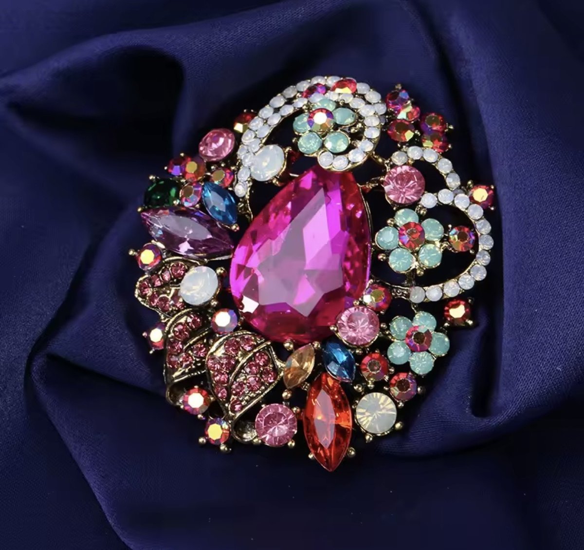 Broszka Imperial Fuchsia Royale luxury Crystal Brooch