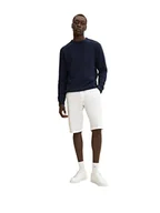 Spodenki damskie - TOM TAILOR Męskie Chino Bemuda szorty ze stretchem 1031444, 20000 - White, 29 - miniaturka - grafika 1