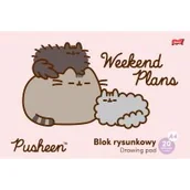Szkolne artykuły papiernicze - Unipap Blok rysunkowy A4 okładka kredowana 80 g/m2 Pusheen 20 kartek - miniaturka - grafika 1